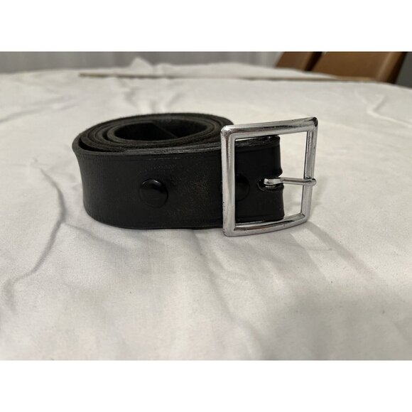 Boston Leather Wide Black US Postal Approved Work Belt - Men's Size 46 - Picture 1 of 9
